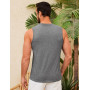 UMIPUBO Débardeur Homme Tee Shirt sans Manche Été Sport Col Rond Coton Imprimé Plantes Palmiers Plage Casual Gym Tops