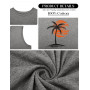 UMIPUBO Débardeur Homme Tee Shirt sans Manche Été Sport Col Rond Coton Imprimé Plantes Palmiers Plage Casual Gym Tops