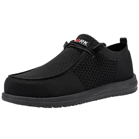 LARNMERN Chaussures de Sécurité Hommes Femmes Embout Acier Loafers Anti-Smashing Slip on Antidérapante Léger Respirante Conforta