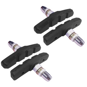 4X Patin de Frein vélo 2 Paires 60mm symétrique v-Brake Compatible avec pour Shimano Tektro Avid Sram Jante Cycle VTT VTC Ville