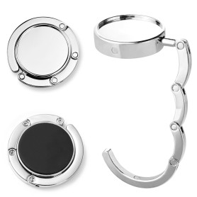 Diompirux 2 pièces Anti-dérapant Crochet de sac à main pliable, Rond de Support de Sac à Main Pliable, idée Cadeau pour Femme po