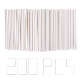Shirene Baton Pop Cake,200 Pièces Batonnet Pop Cake 10cm Sucette Baton Sucette Pop Cake Bâtonnets en Papier pour Gâteaux pour Fa