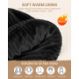 YANIKY Bonnet d'hiver pour homme et femme, doublé en polaire thermique, bonnet de ski, bonnet à revers pour temps froid