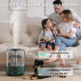 Vankarr 5L humidificateur d'air chambre,humidificateurs d'air bébé,Silencieux Smart Humidificateurs,Buse 360°,BPA Free Avec Plus