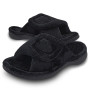 Git-up Chaussons Femme Mousse à Mémoire avec Support de l'arche Ajustable Crochet et Boucle Diabétique Large Bout Ouvert Pantouf