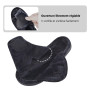 Git-up Chaussons Femme Mousse à Mémoire avec Support de l'arche Ajustable Crochet et Boucle Diabétique Large Bout Ouvert Pantouf