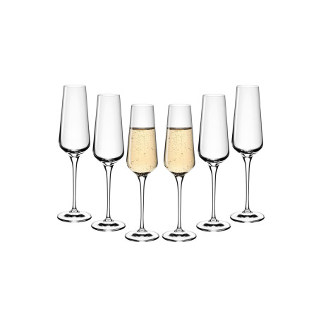 Gerlach 1760 Verres à champagne, lot de 6, 200 ml, verres à champagne, flûtes à champagne, verres à vin, passent au lave-vaissel