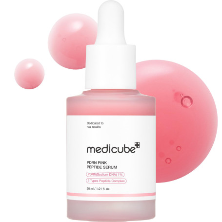medicube Sérum Con Péptido Rosa Salmon Dna Pdrn, Sérum Pink Glow, Péptido, Niacinamida, Hidratante Y Reafirmante, 1,01 Fl.Oz. (1