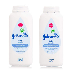 Johnson's Baby Talc pour bébé Johnson's, multipack de 2 | Talc cliniquement prouvé pour la peau délicate du nouveau-né | Laisse 