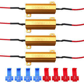 YIXISI 4 Pièces 50W 6ohm LED Resistances de Charge pour Corriger le Code D'erreur de LED, pour Voiture Moto LED Clignotants Lumi