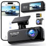 Dashcam Voiture Avant Arrière 4K+1080P, SIGRILL Caméra Embarquée Voiture avec Carte SD 64Go Gratuite, Caméra de Voiture WiF, Sup