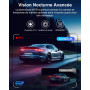 Dashcam Voiture Avant Arrière 4K+1080P, SIGRILL Caméra Embarquée Voiture avec Carte SD 64Go Gratuite, Caméra de Voiture WiF, Sup