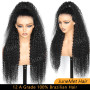 Junemet 20 Pouces 9x6 HD Lace Perruque Femme Naturelle Bouclée Brésilien Glueless Wig Human Hair Deep Wave Perruque Sans Colle C