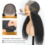 Junemet 20 Pouces 9x6 HD Lace Perruque Femme Naturelle Bouclée Brésilien Glueless Wig Human Hair Deep Wave Perruque Sans Colle C
