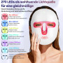 Foreverlily Masque lumineux LED 7 couleurs, appareil de beauté sans fil, masque lumineux LED rechargeable, anti-âge, lignes fine