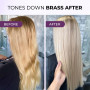 Karseell Masque Cheveux Violet 100ml, Neutralise Les Reflets Jaunes, Répare Les Cheveux Abîmés, pour Cheveux Blonds, Platine, Bl