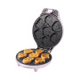 Bestron Appareil à mini cookies avec motifs d'animaux, Moule à mini gaufres, avec témoin de cuisson & revêtement anti-adhésif, 7