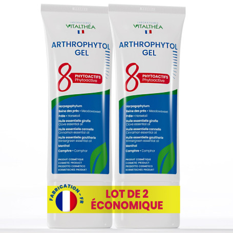 ARTHROPHYTOL x2 tubes - Gel de Massage Articulations & Muscles - 8 Actifs Naturels - Harpagophytum & Huiles Essentielles & Menth
