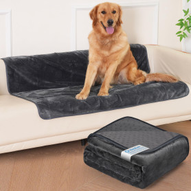 HezzLuv Couverture Imperméable pour Chien 100x120 cm, Plaid pour Animaux en Flanelle Lavable pour Canapé et Lit, Antidérapant, P