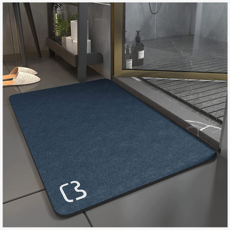 Dai Lufei Tapis de Bain Antidérapant Super Absorbant Diatomite Tapis Salle de Bain Microfibre Baignoire Douche Doux Séchage Rapi