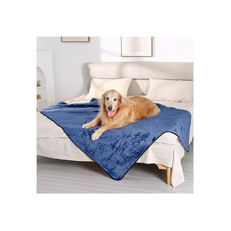 7CDXD Couverture imperméable pour chien - 127 x 150 cm - Douce - En flanelle - Imperméable aux liquides - Protection de canapé d