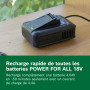 Bosch Chargeur Rapide AL 18V-44 (Système 18V, durée de Charge Batterie 2,0/2,5/4,0/6,0 Ah : 34/44/59/87 Min, avec Support Mural)