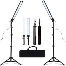 GSKAIWEN Kit d’Eclairage LED Studio de Photographie avec Support de Lumière Trépied et Lumière de Replissage pour Portrait, Vidé