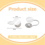 Hobbspring 8 Pièces Boucles d'Oreilles à Pression pour Kéloïdes 2 Couleurs Laiton Clip Boucles d'Oreilles en Spirale Sans Trou d