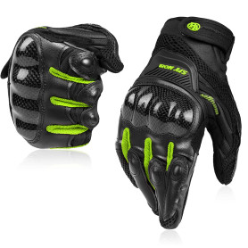 Gants Moto Hommes Femmes Respirable Anti-Choc Anti-Glissant Anti-Usure écran Tactile Protection de Sport Gants