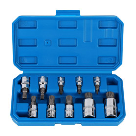 CPROSP Douille Torx Male 1/2'', 1/4'', 3/8'', Embout Torx 12 Pans M4 M5 M6 M8 M10 M12 M14 M16 M18, Douille Allen avec Boîte