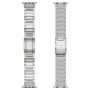 LDFAS Compatible avec Apple Watch Ultra 2 Band 49 mm Bracelet de montre en métal titane avec fermoir à double bouton pour iWatch
