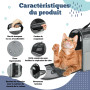 Zavothy Sac Transport Chat Chien, Sac Transport Respirant et Pliable, Caisse de Transport Chat avec Bandoulière Réglable, Matela