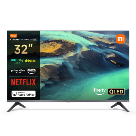 XIAOMI TV F Pro 32, 81 cm (32 Pouces), QLED, Smart TV, Fire OS7, Contrôle Vocal Alexa, Dolby Audio™, DTS Virtual:X, DTS-HD, Comp