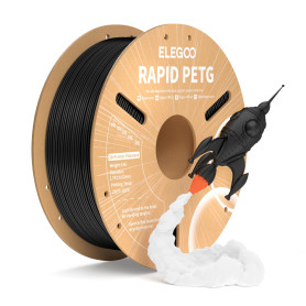 ELEGOO Rapid PETG Filament 1.75mm Noir 1KG, Filament pour Imprimante 3D Haute Vitesse 30-600mm/s, Précision Dimensionnelle +/- 0