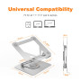 GRIFEMA Support Ordinateur Portable, Support PC Portable Rotatif à 360°, Réglable en Hauteur, Pliable Laptop Stand Compatible av