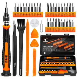 JOREST 40Pcs Kit Tournevis de Précision, Set Outils avec Torx T1 T2 T3 T4 T5, T6 T7 T8 T9 T10 T15 T20, Etoile P2/P5/P6, Triwing 