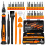 JOREST 40Pcs Kit Tournevis de Précision, Set Outils avec Torx T1 T2 T3 T4 T5, T6 T7 T8 T9 T10 T15 T20, Etoile P2/P5/P6, Triwing 
