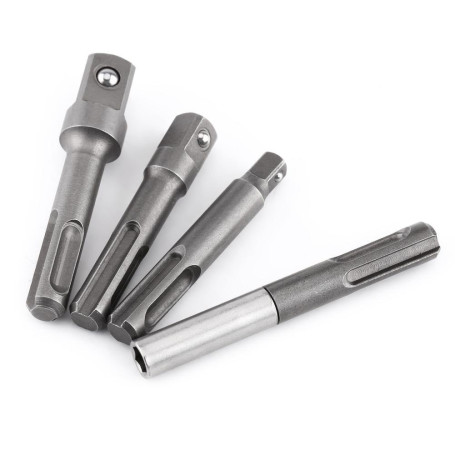Walfront 4Pcs 1/4" 3/8" 1/2" Porte Embouts SDS, SDS-Plus Magnétique Extension de Vissage Tournevis