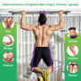 Fokky Elastique Musculation,5 Niveaux différents Élastique Musculation,Bande Elastique Musculation avec Poignées Ancre de Porte