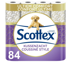 SCOTTEX Coussiné - Papier Toilette (12 paquets de 7 rouleaux) - douceur et confort - écologique - résistant