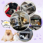 TOFFCAEA Sac de Transport à Parois Souples pour Animal de Compagnie, Sac Transport Chat Chien, Respirant et Pliable, Caisse de T