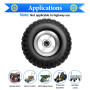 EINESIN 2x Roue Increvable 4.10/3.50-4, Roue de Brouette Increvable, Ø 255 x 80mm, Alésage 16mm, apacité de charge max. 100 kg,P