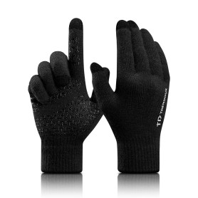 TRENDOUX Gants Hiver Homme Femme - Gants Tactiles Chaud Doux Doublure Polaire, Idéal pour Sport de Conduite Running Vélo Moto Sm