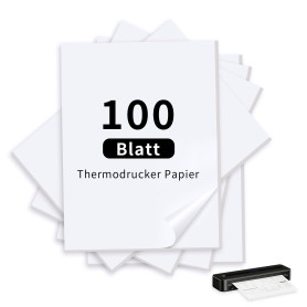 100 Feuilles Papier Thermique A4,Papier Imprimante Thermique Séchage Rapide, Papier Imprimante Thermique pour Documents, Fichier