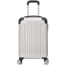 Valise Cabine 20″ (55 cm) Rigide ABS Léger et Durable, 4 roulettes 360°, gris clair ou foncé 59,99 €