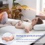 Amazon Basics Surmatelas de Mousse à Mémoire de Forme avec Gel Rafraîchissant Moelleux, 135 x 190 x 7 cm, Blanc