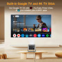 Alwtniet Videoprojecteur 4K Con Google TV, Nativo Full HD 1080P Projecteur Video Portable, App intégrée Mini Projector Portatif 