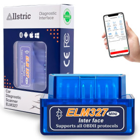 Allstric® Obd2 Diagnostic Voiture Multimarque. Elm 327 Outils Diagnostics système Moteur OBD-II. OBD2 Bluetooth Original pour Di