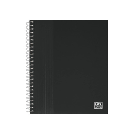 OXFORD Porte fiches bristol A5 School Life 80 vues / 40 pochettes Couverture Polypro Noir