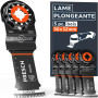 Presch Lames Scie Oscillante Bois 50x32mm 5 pcs. - Lames Starlock pour remplacement sans outil - Résultats précis grâce à la den